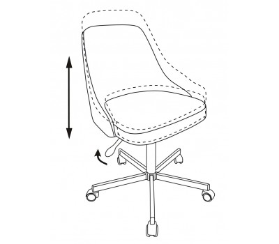 Кресло Бюрократ CH-340M светло-коричневый Velvet 90 крестовина металл