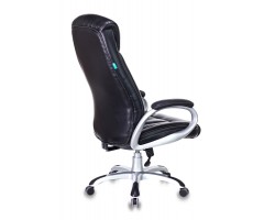 Кресло руководителя Бюрократ T-9922 черный Leather Venge Black эко.кожа крестовина пластик пластик серебро-foto4