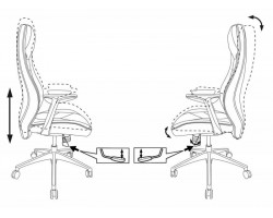Кресло руководителя Бюрократ _Zen коричневый кожа крестовина алюминий-foto5