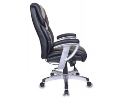 Кресло руководителя Бюрократ T-9999 черный рец.кожа/кожзам крестовина металл/пластик пластик серебро-foto3