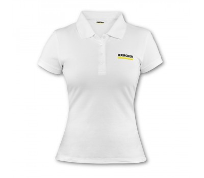 Женское Поло, Белое, Размер M